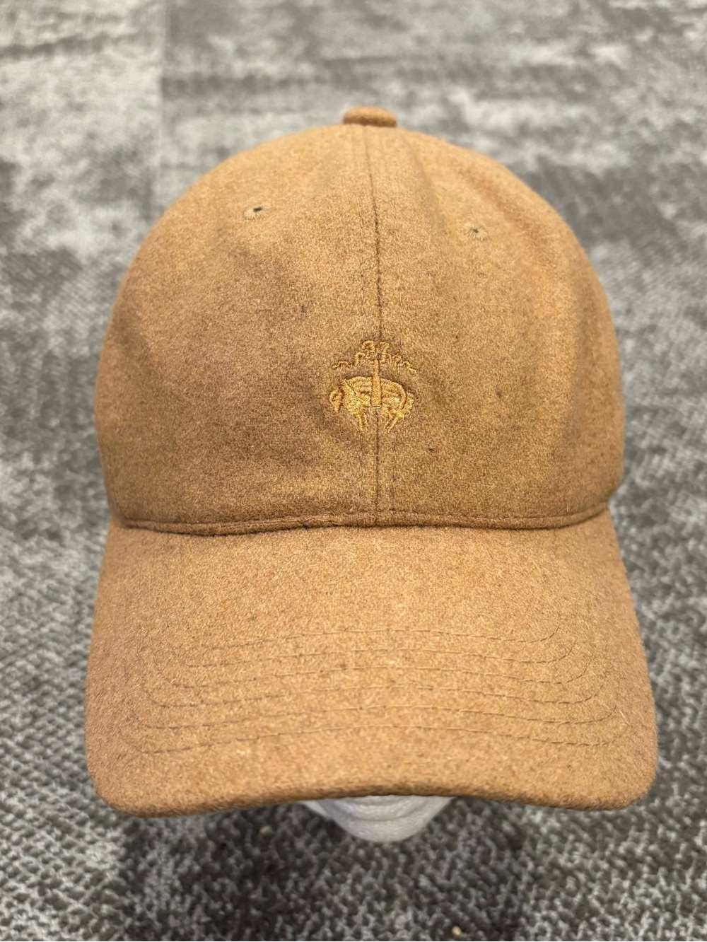 Brooks Brothers Classic Logo Tan Wheat Wool Baseball Hat Size L/XL